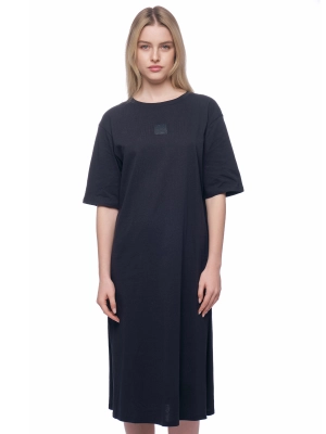 Платье футболка в темно-синем цвете длины миди Armani Exchange