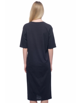 Платье футболка в темно-синем цвете длины миди Armani Exchange