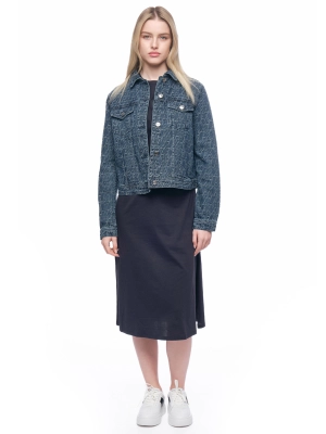 Платье футболка в темно-синем цвете длины миди Armani Exchange