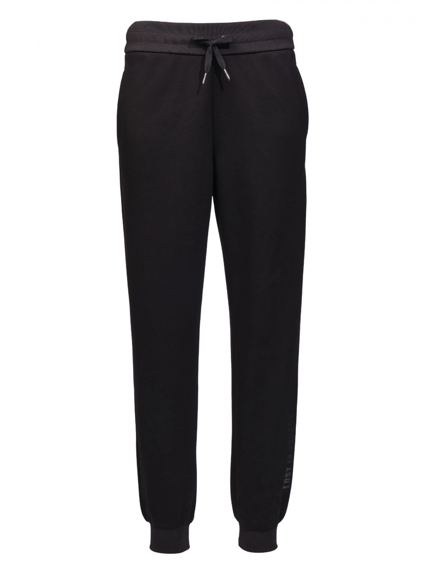 Трикотажные брюки в черном цвете на резинке на поясе и манжетах Armani Exchange