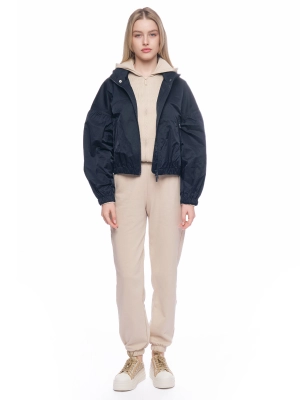 Укороченная куртка в темно-синем цвете свободного кроя на молнии  Armani Exchange