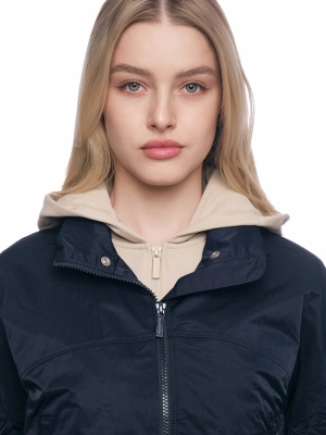 Укороченная куртка в темно-синем цвете свободного кроя на молнии  Armani Exchange