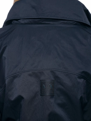 Укороченная куртка в темно-синем цвете свободного кроя на молнии  Armani Exchange