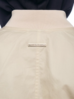 Куртка в бежевом цвете с укороченным рукавом и резинкой на поясе Armani Exchange