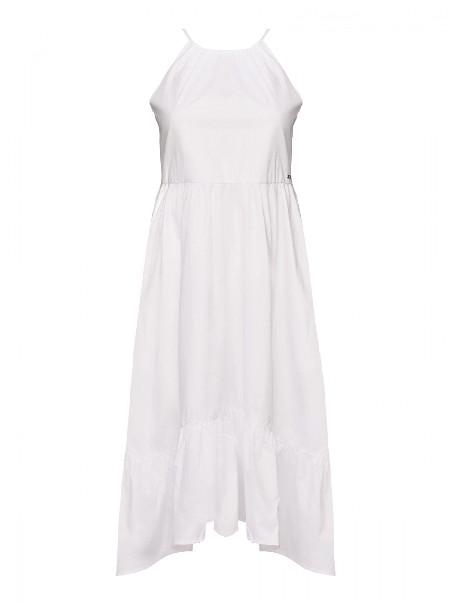 Платье в белом цвете на тонких лямках свободного кроя Armani Exchange