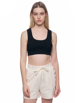 Шорты в молочном цвете  свободного кроя с лого бренда Armani Exchange