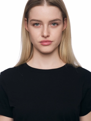 Футболка с круглым вырезом в темно-синем цвете прямого кроя с логотипом Armani Exchange