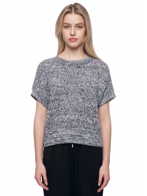 Футболка из плотного трикотажа в сером цвете свободного кроя Armani Exchange