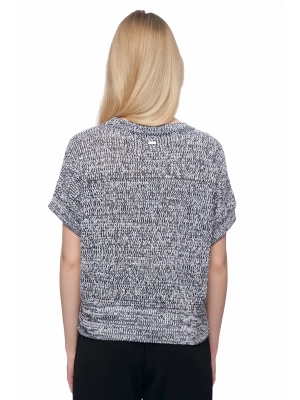 Футболка из плотного трикотажа в сером цвете свободного кроя Armani Exchange