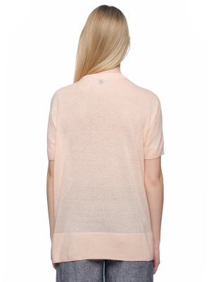 Футболка из плотного трикотажа в розовом цвете свободного кроя Armani Exchange