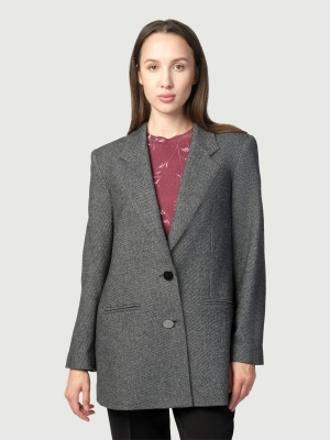 Жакет в сером цвете прямого кроя Armani Exchange