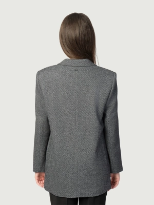 Жакет в сером цвете прямого кроя Armani Exchange