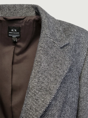 Жакет в сером цвете прямого кроя Armani Exchange