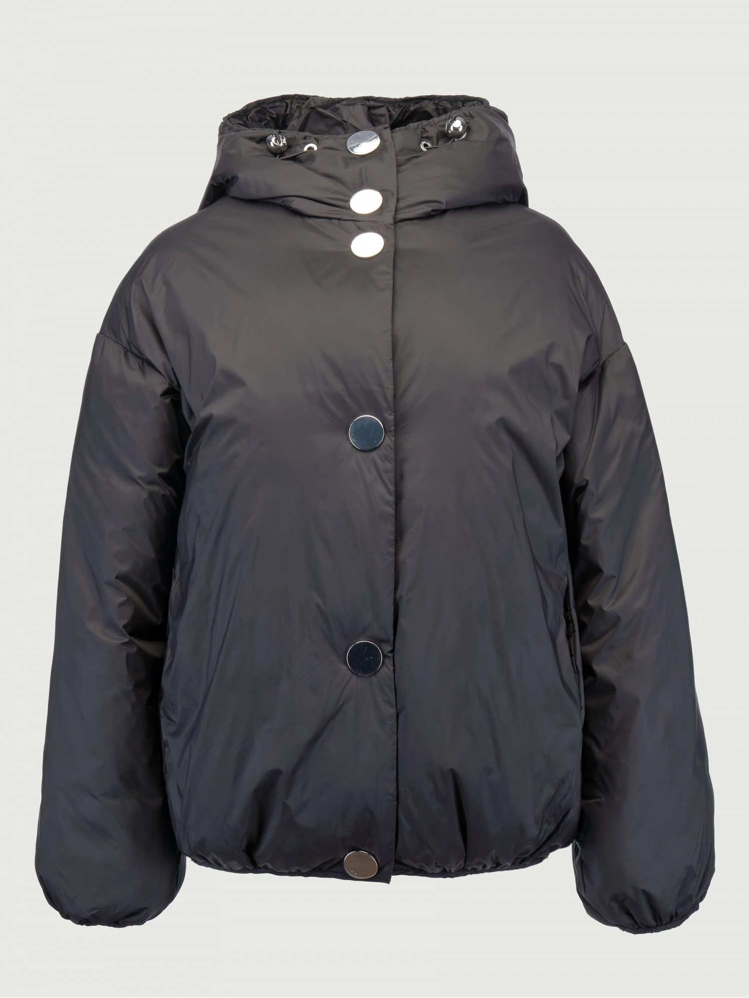 Куртка в черном цвете с капюшоном на металлических заклепках Armani Exchange