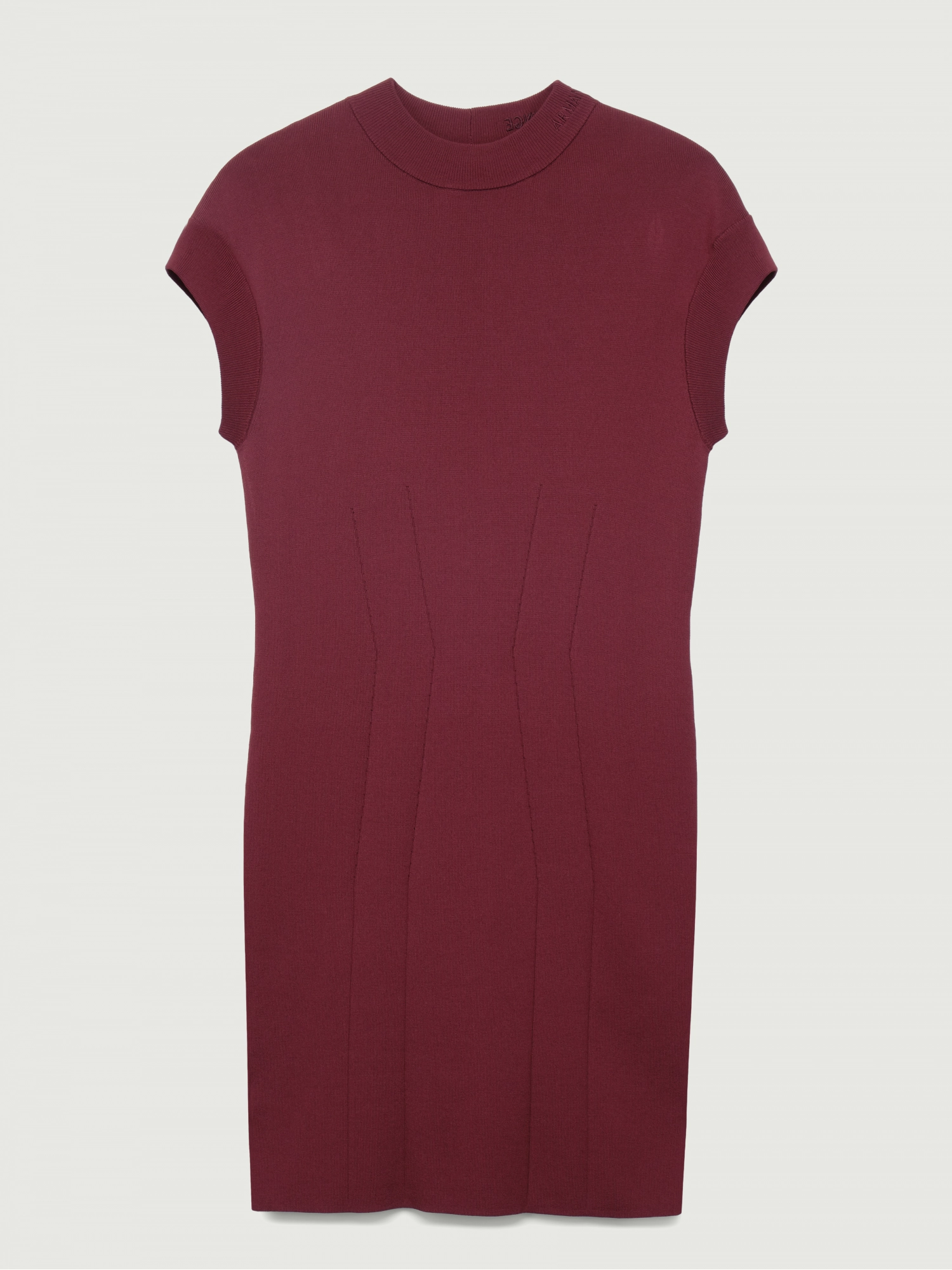 Платье-футляр Armani Exchange в бордовом цвете из эластичного материала