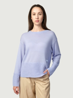 Джемпер Armani Exchange в сиреневом цвете со спущенной линией плеча и резинкой на руковах