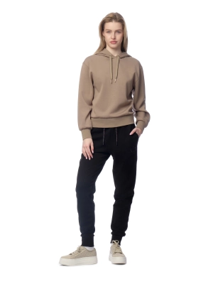Худи бежевого цвета без логотипов Armani Exchange