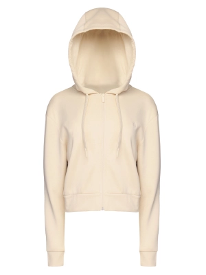 Толстовка в бежевом цвете на молнии с капюшоном и логотипом бренда Armani Exchange