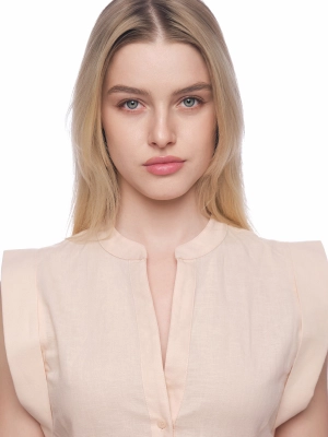 Платье в розовом цвете длины мини с поясом и пышной юбкой Armani Exchange