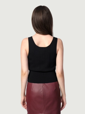 Топ трикотажный в черном цвете Armani Exchange