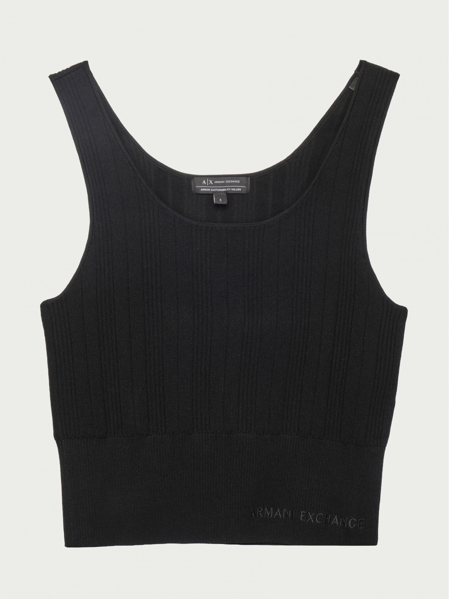 Топ трикотажный в черном цвете Armani Exchange