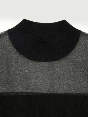 Топ с полупрозрачными вставками Armani Exchange
