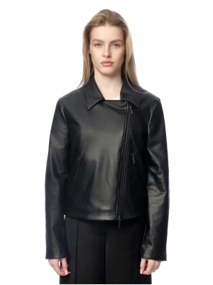 Куртка косуха из эко кожи в черном цвете Armani Exchange
