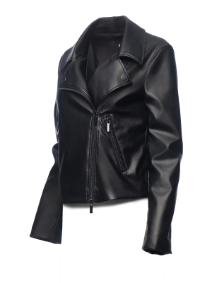 Куртка косуха из эко кожи в черном цвете Armani Exchange
