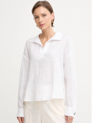Белая блуза Armani Exchange из льна