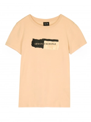 Футболка Armani Exchange в бежевом цвете