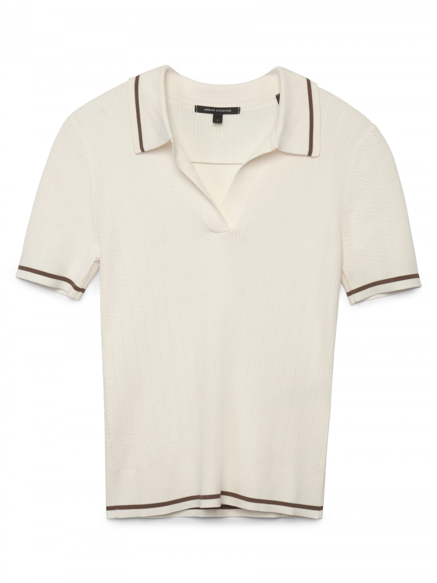 Молочное поло Armani Exchange