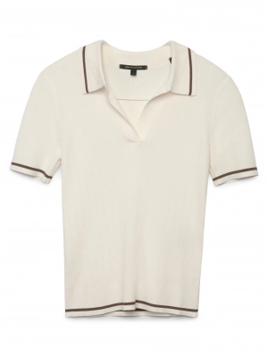 Молочное поло Armani Exchange