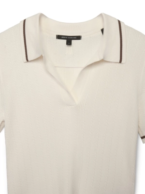 Молочное поло Armani Exchange