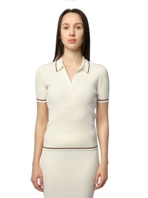 Молочное поло Armani Exchange