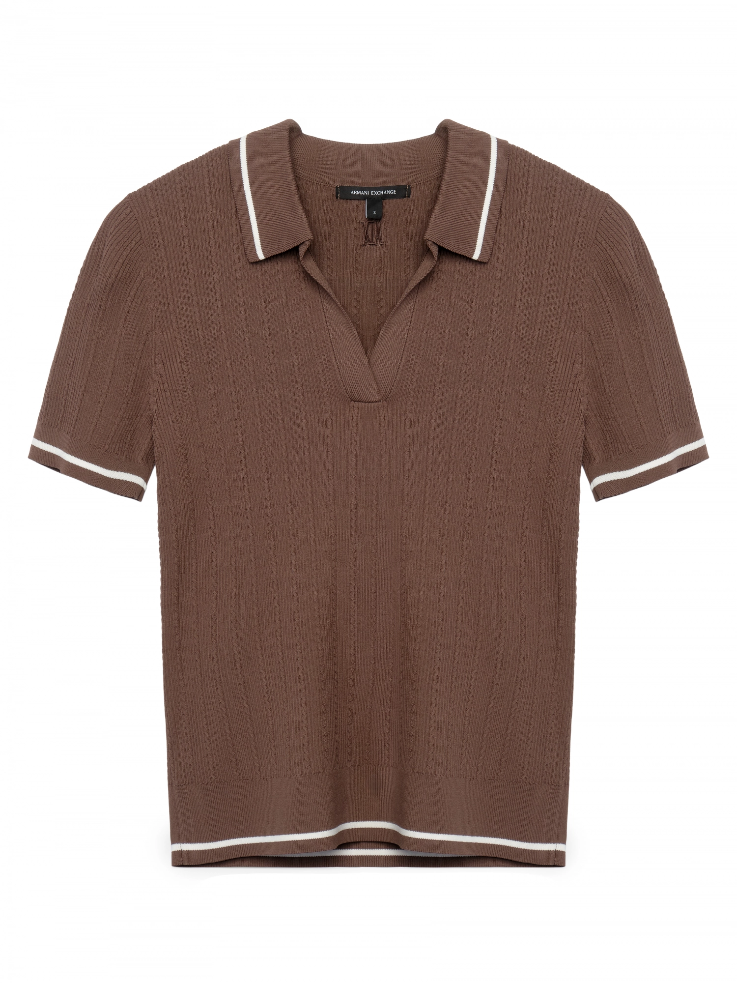 Поло коричневого цвета Armani Exchange