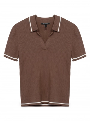 Поло коричневого цвета Armani Exchange