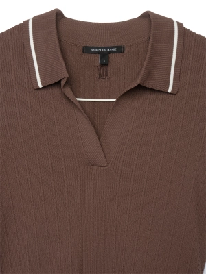 Поло коричневого цвета Armani Exchange
