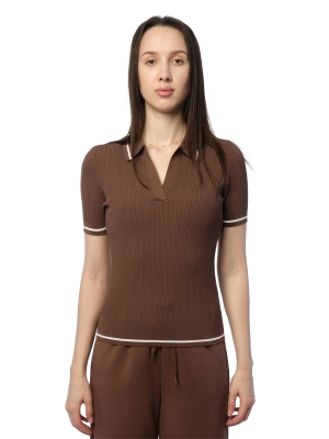 Поло коричневого цвета Armani Exchange