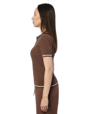 Поло коричневого цвета Armani Exchange