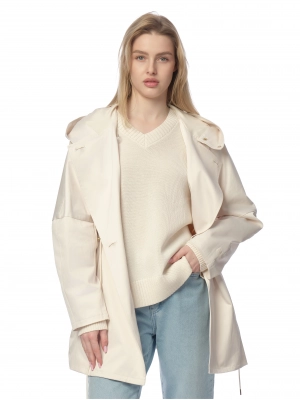 Парка Armani Exchange молочного цвета