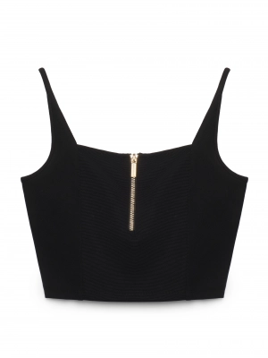 Топ в черном цвете Armani Exchange на тонких лямках