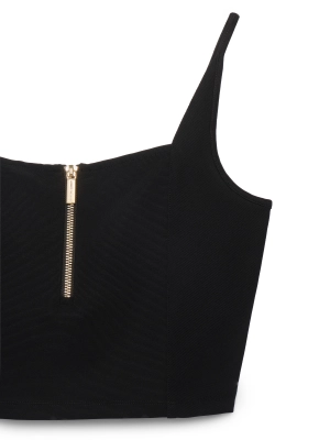 Топ в черном цвете Armani Exchange на тонких лямках