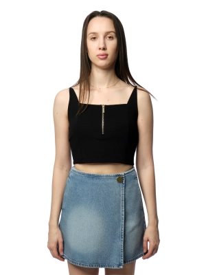 Топ в черном цвете Armani Exchange на тонких лямках