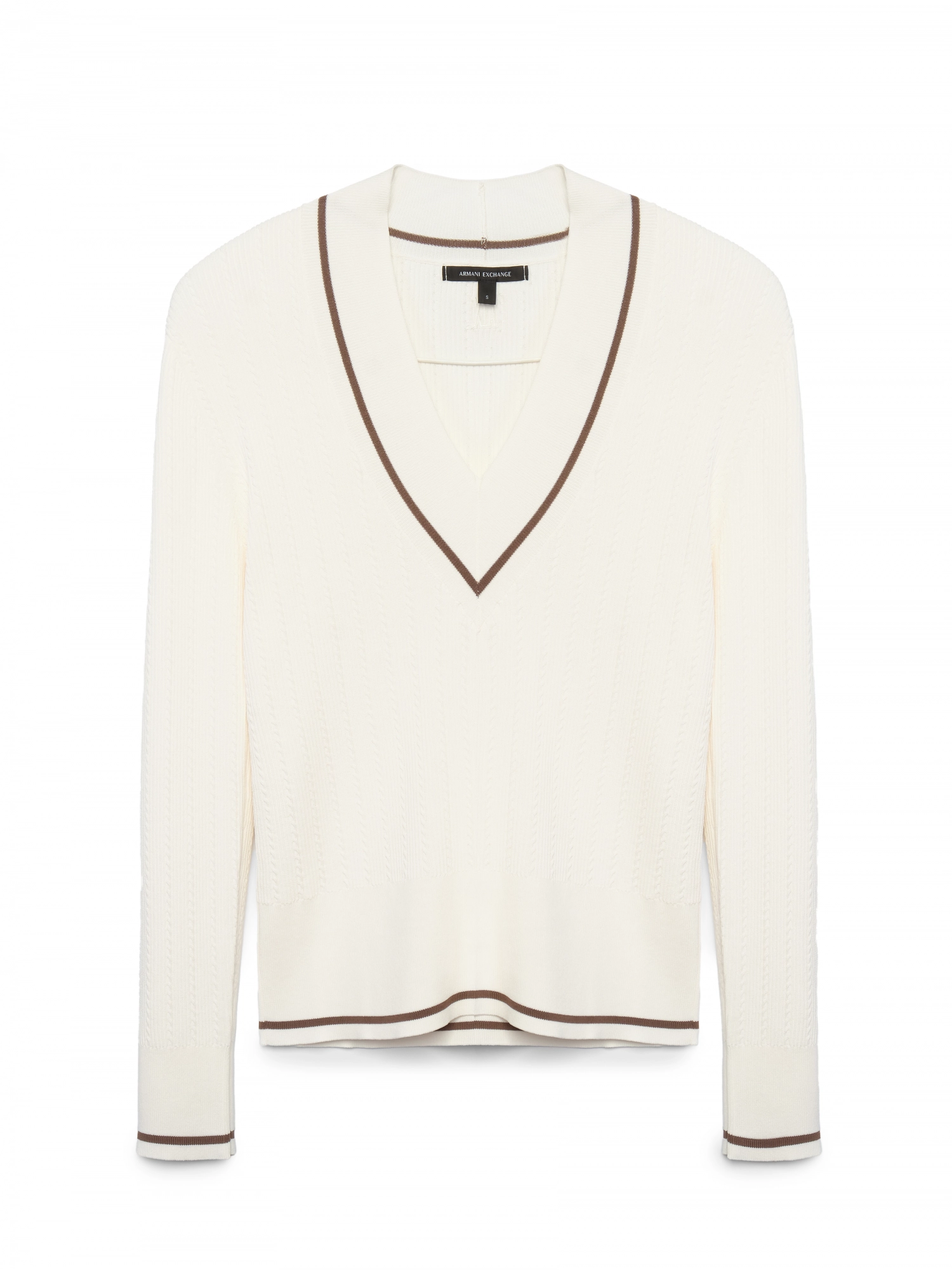 Пуловер Armani Exchange молочного цвета