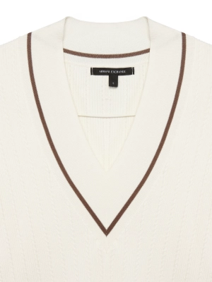 Пуловер Armani Exchange молочного цвета