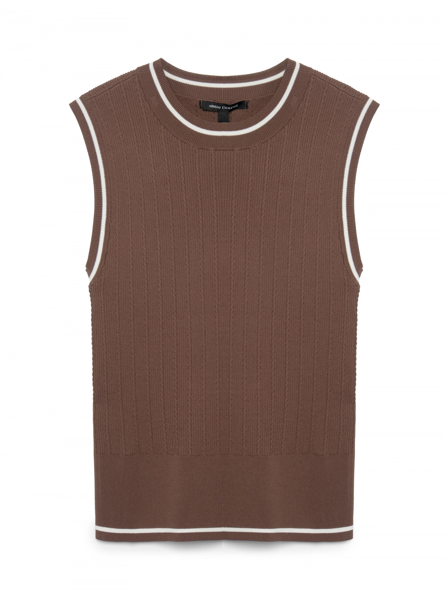 Топ трикотажный в коричневом цвете Armani Exchange