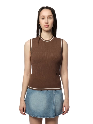 Топ трикотажный в коричневом цвете Armani Exchange