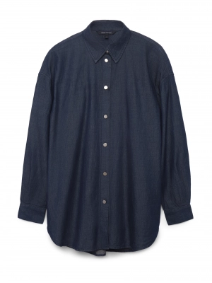 Хлопковая рубашка свободного кроя Armani Exchange