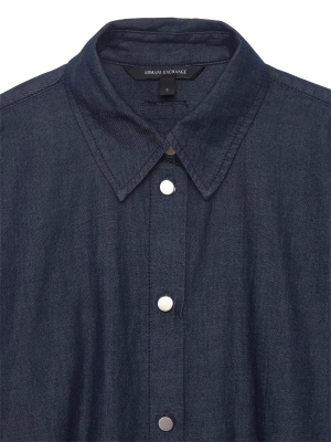 Хлопковая рубашка свободного кроя Armani Exchange
