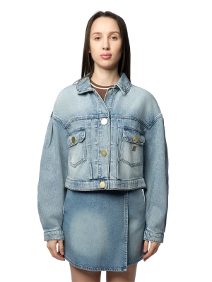 Джинсовая куртка укороченного кроя Armani Exchange